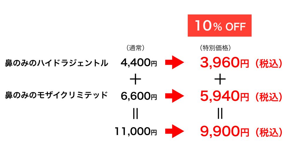 毛穴コンビネーション治療_鼻のみ